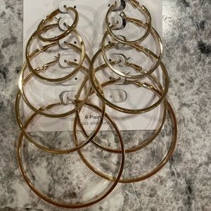 Beautiful gold and shiny hoops